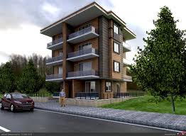 3ds max kullanarak cnc desen nasıl yapılır? 3 Katli Apartman Bina Cephesi Ev Dis Tasarimi Modern Mimari