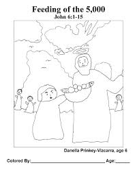 Free lord's prayer coloring pages for children (kids) in english, spanish, french, brazilian portuguese, hindi, bengali, gujarati, telugu and other languages. Kids Color Me Bible Gospel Of John Chapter 27 Feeding Of The 5 000 Kids Talk About God