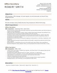 Secretary resume examples of skills duties objectives. Office Secretary Resume Samples Qwikresume