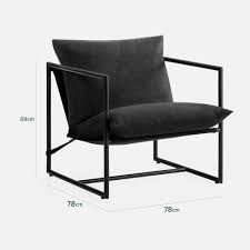 Amazon.com: ZINUS Aidan Sling Accent Chair, Metal Framed Armchair with  Shredded Foam Cushioning, Black : Home & Kitchen