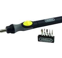 General Tools Precision Cordless Electric Screwdriver #500 with Six Bits  and Quick Change Chuck, Handles Difficult, Repetitive Screw-Fastening Jobs