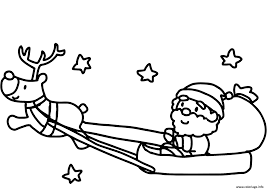 Le père noël distribue les cadeaux dans la cheminée ! Coloriage Pere Noel Et Son Reine Avec Les Etoiles Dessin Noel A Imprimer