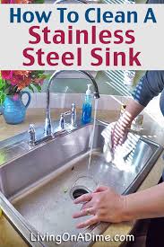 how to clean a stainless steel sink