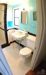 These bathroom floor tiles were done perfectly with what is known as the basketweave tile of the. Dave And Fran S Beautiful Functional Black And White Tile Bathroom Remodel 1930s Vintage Style