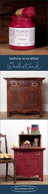 Cranberry Washstand Before And After My Painted Door Fusion Mineral Paint Fusion Paint Furniture Fusion Paint