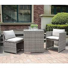 The Two Chairs Are Designed With Different Size For Space Saving And Convenient Storage Wicker Outdoor Furniture Set Outdoor Furniture Sets Outdoor Furniture