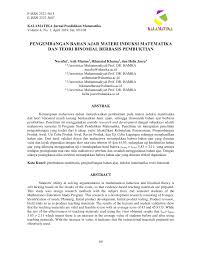 Ringkasan materi matematika kelas 3 semester 1. Pdf Pengembangan Bahan Ajar Materi Induksi Matematika Dan Teori Binomial Berbasis Pembuktian