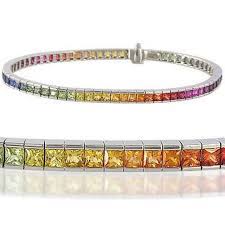 Check spelling or type a new query. Rainbow Tennis Bracelet 14k 18k White Gold 8 Carat Ombre Etsy