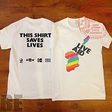 Live Aid 1985 T Shirt Queen Sade David Bowie U2 Live Aid This Shirt Saves Lives Ebay