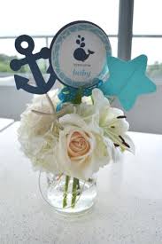 Boys Whale Baby Shower Table Centerpieces Whales Baby Shower Baby Shower Centerpieces Nautical Baby Shower Boy
