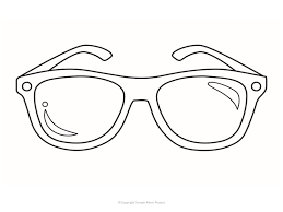 Free coloring sheets to print and download. Free Printable Sunglasses Template Simple Mom Project