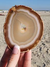 Orange Brown Agate Slice. Gemstones in ...
