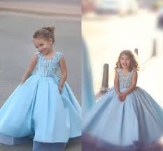 Cute Glitz Light Blue A Line Flower Girl Dresses For Little Girl Mother And Daughter Dresses Girls Pageant Dresses Communion Dresses Ba1763 Kids Wedding Dresses Mother Of The Bride Shoes From Hot
