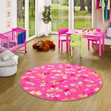 Blush pink shaggy rug cloud design runner rugs non shed fluffy living room rug. Kinder Spiel Teppich Schmetterling Pink Rund