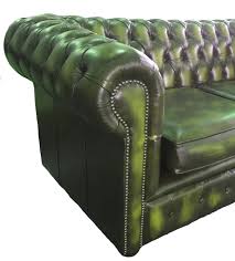 Ce modèle existe également en d'autres couleurs. 100 Echtes Leder Brandneu Chesterfield 3 2 Sitzer In Antik Grun Farbe Ebay