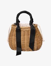 Kate spade woven wicker handbag w/orange flowers $150 $350 size: Basket Bag Trend Cute Spring Summer Handbags