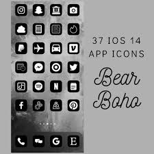 200 Ios 14 Icon App Covers Unique Apps Minimal Boho Etsy In 2020 App Covers App Icon Icon