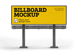 Download Billboard Mockup Set In Outdoor Advertising Mockups On Yellow Images Creative Store PSD Mockup Templates
