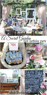 Unique Birthday Themes For Women A Secret Garden First Birthday Party Garden Party Birthday Unique Birthday Party Ideas First Birthday Party Favor