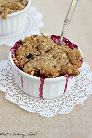 Blueberry Apple Crumble For Two Whats Cooking Love Recipe Desserts Apple Crumble Dessert For Two
