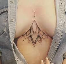 Latest Images Dermal Piercing Thigh Strategies Dermal Piercings Are Often Known As Single Point Pierci Sternum Tattoo Tattoos For Women Chest Tattoos For Women