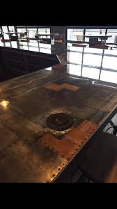 Copper And Zinc Custom Table Top Or Bar Top With Epoxy Fill Image 4 Custom Table Top Metal Countertops Bar Top