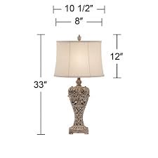 The lattice ceramic large lamp base from threshold™ has a metallic quality that is sure to impress both friends and family. Elle Carved Antique Bronze Classic Table Lamp 3j928 Lamps Plus