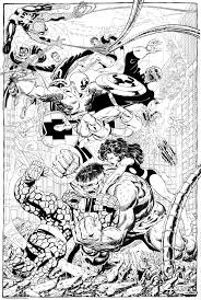 The Hulk Red Skull Doc Ock And Doctor Doom Vs The Avengers Spider Man And Fantatsic Four By John Byrne Comic Book Artwork Comic Art Fans Comic Books Art