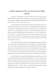 Short story critique essay example topics and well written, website reviews and critique assignment example topics and, critique of a sample essay youtube, simon gipps kent top 10 how to write a critique paper on a, how to write an article critique example and best ways. Doc A Marxist Approach To The Lottery Short Story By Shirley Jackson Rabiah Adawiyah Academia Edu