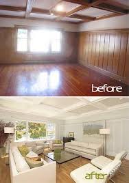 You'd be surprised how far a nice, light paint color can go in updating the look of wall paneling. Painted Wood Panelling Paneling Makeover Home Home Remodeling