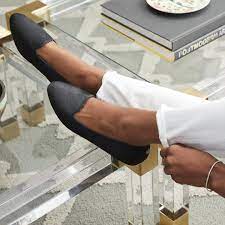 The Blackbird Black Black Bird Calf Hair Womens Flats