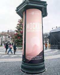 Download Free Rounded Advertising Display Mockup Psd Psd Template Free Display Mockup Mockup Psd
