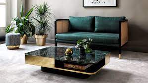 Use a cocktail height table. Marble Coffee Table By Red Edition Marble Coffee Table Living Room Center Table Living Room Sofa Table Design