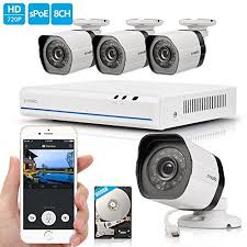 Zmodo 8 Ch 4 Camera Outdoor Indoor High Definition Nvr Home Video Security Surveillance C Home Security Camera Systems Security Cameras For Home Video Security