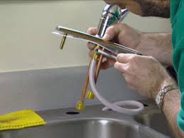 For a kitchen faucet leaking at the base, remove the spout, replace all o rings, and clean valves. How To Install A Single Handle Kitchen Faucet How Tos Diy