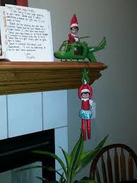 Elf On The Shelf Arrives The First Night Via Helicopter And Brings A Girl Elf With Him This Year Elf Antics The Elf Christmas Magic