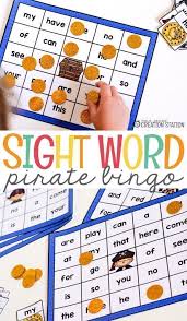 Pirate Sight Word Bingo Game Mrs Jones Creation Station Sight Words Kindergarten Learning Sight Words Kindergarten Sight Words List