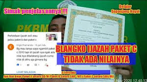 (2) keluarga saya orang tua dan saudara2 saya. Blangko Ijazah Paket C Tidak Ada Nilainya Youtube