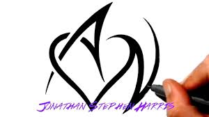 39 initial heart tattoos ranked in order of popularity and relevancy. Drawing Initials A And N With A Heart Tattoo Design Jshcreates Youtube