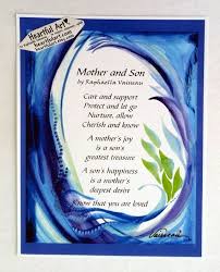 Mother And Son Original Poem Inspirational Quote Family Child Saying Mom Birthday Gift Nursery Home Deco Mother Poems Birthday Quotes For Daughter Family Poems