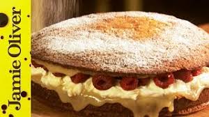 Tip the mixture into your prepared cake tin and smooth the top. Super Simple Sponge Cake Jamie Oliver Youtube