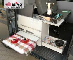 With tons of upgrades to choose from you will be sure to find something that will transform your cab! Vw T6 Vw T5 Kitchen Module Cooky Including Mattress Cover Campervan Conversion Kit Vw T5 T6 Bike Surf T5 Camper Conversion Vw T6 Conversion Swb Camper Van Conversion Shop Reimo Pan