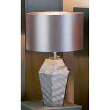 Light up your space with modern table lamps. Unique Smoked Glass Table Lamp With Grey Drum Shade Sale