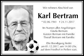 Traueranzeigen von Karl Bertram