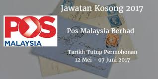 Pada bulan ini merupakan bulan yang baik untuk anda, kerana koperasi permodalan felda berhad membuka kerja kosong untuk warganegara malaysia. Jawatan Kosong On Twitter Jawatan Kosong Pos Malaysia Terkini 2017 Https T Co O7kggdlefo