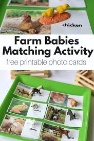 Farm Matching Activity With Free Printables No Time For Flash Cards Farm Animals Activities Farm Theme Preschool Farm Activities