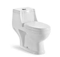 Toilet Button One Piece Ceramic Bathroom Seat Cover and Tank Trim Floor  Mounted Modern Siphon Jet Flushing Automatic Operation