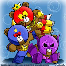 Brown And His Friends Joined To Brawl El Brown El Rudo Brown And El Rey Brown Brawl Stars X Line Friend R Brawlstars