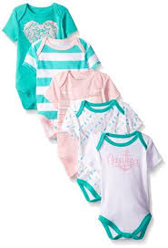 Amazon Com Nautica Baby Girls 5 Pack Bodysuits Clothing Baby Girl Wishes Bodysuit Clothes