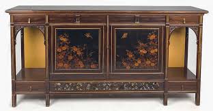 Solid stained rosewood 78 high, 66 wide, 23 deep. 48 800 Herter Brothers Art Nouveau Cabinet Leads Crn Sale